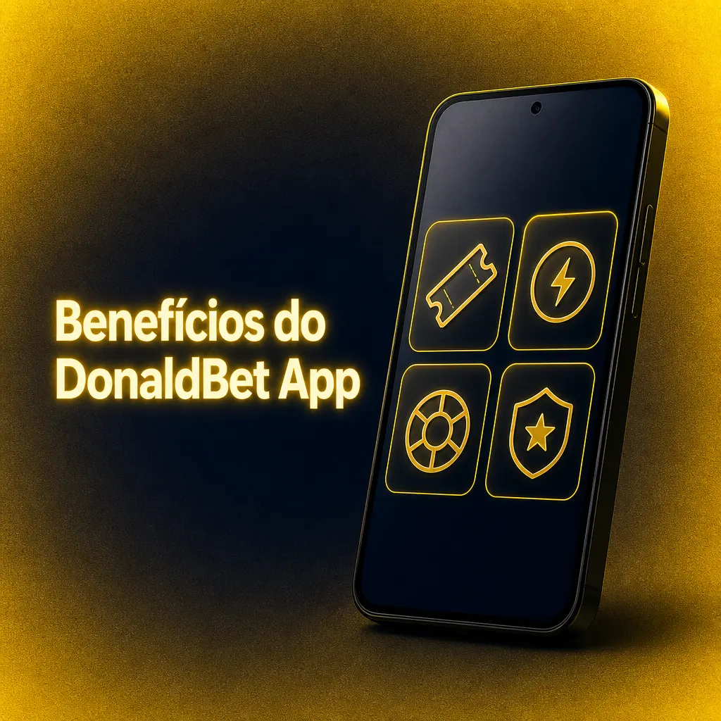 Aplicativo DonaldBet para apostas esportivas e cassino online, com acesso rápido, notificações e interface mobile