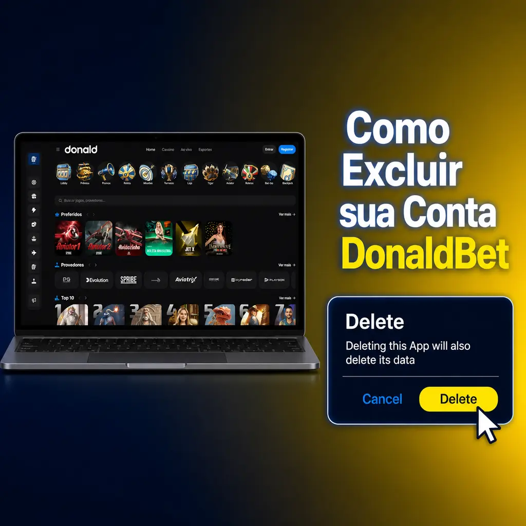 Passo a passo para excluir ou autoexcluir conta na DonaldBet pelas configurações de privacidade e jogo responsável